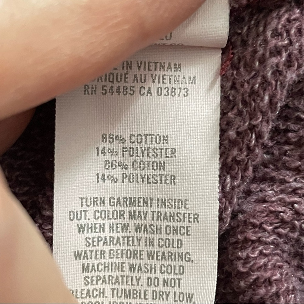 Aerie Women's Burgundy Ribbed Sweatshirt - Picture 6 of 10